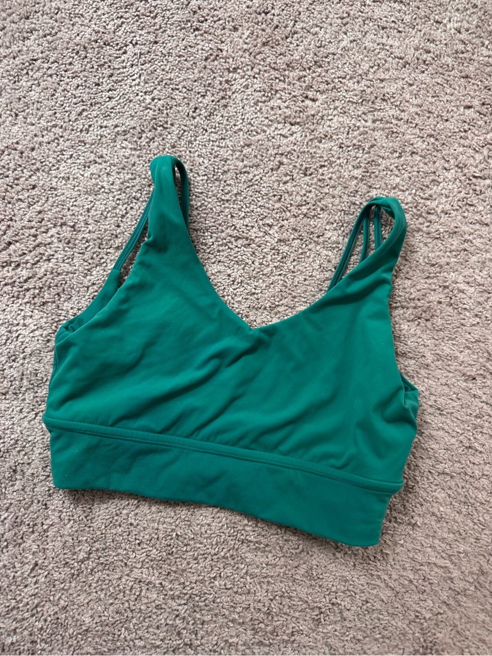 BuffBunny Teal V-Neck Sports Bralette